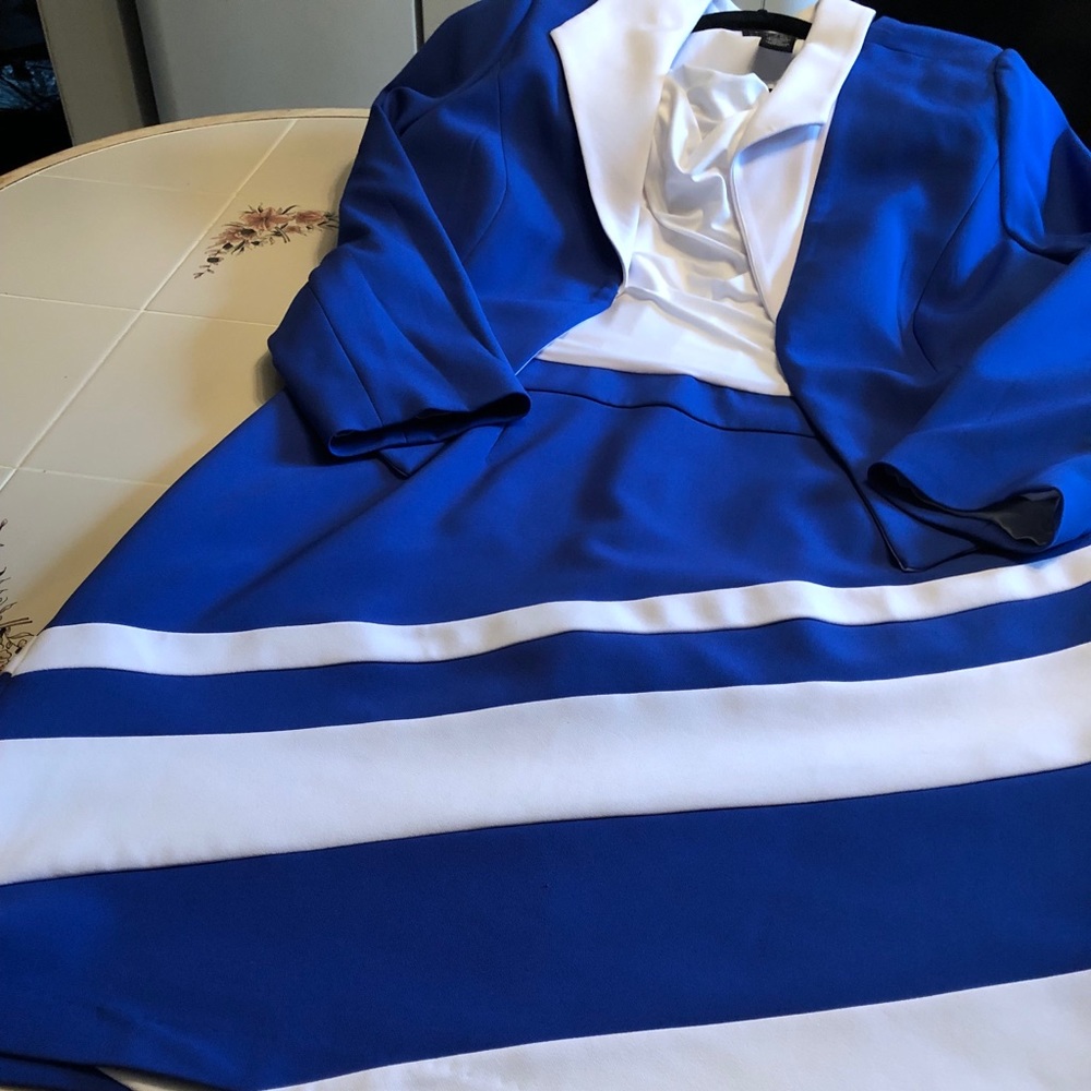 A lovely Blue and white formal suit
